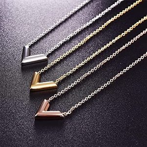 Letter pendant necklace women's stainless steel initial necklace initial letter customer custom necklace