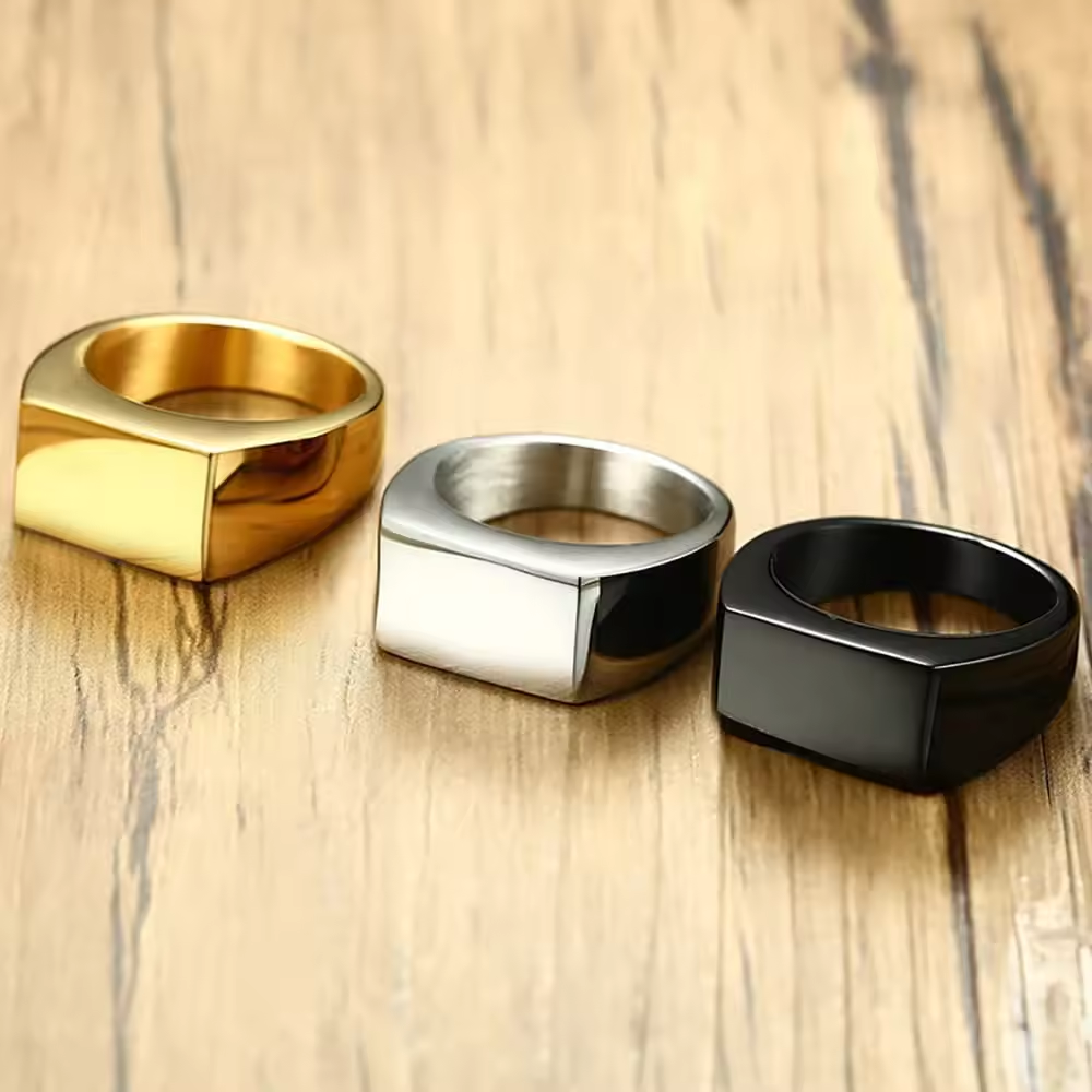 2024 New Wholesale 18K Gold PVD Plated 316L Stainless Steel Rings for man woman