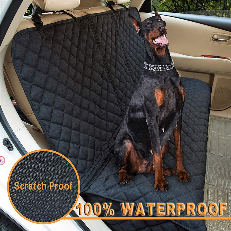 Nibao Waterproof Black Universal Small Animals Polyester Padded Hammock Rear Back Seat Mat Pet Dog Car Seat Cover For Car