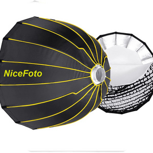 NiceFoto LED-90cm Parabolic softbox with grid Quick set-up deep softbox for LED light Umbrella frame softbox with grid