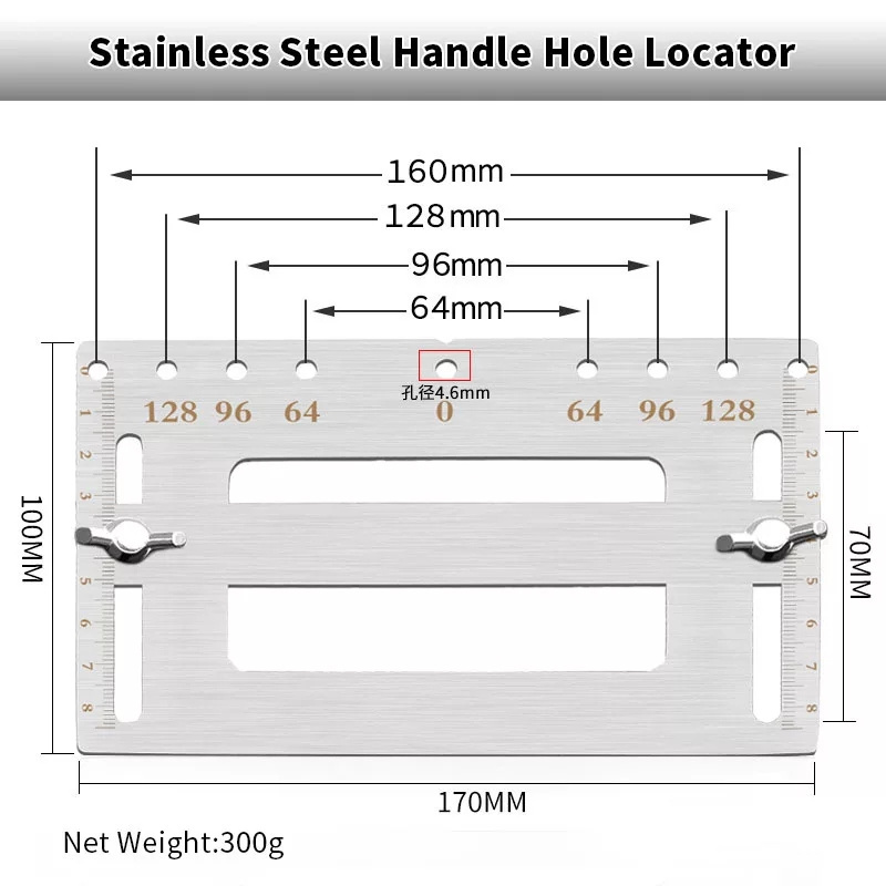 New Douyin Cabinet drill  Stainless Steel Metal Door Furniture Single Handle hole drill locator Punch Locator Tool