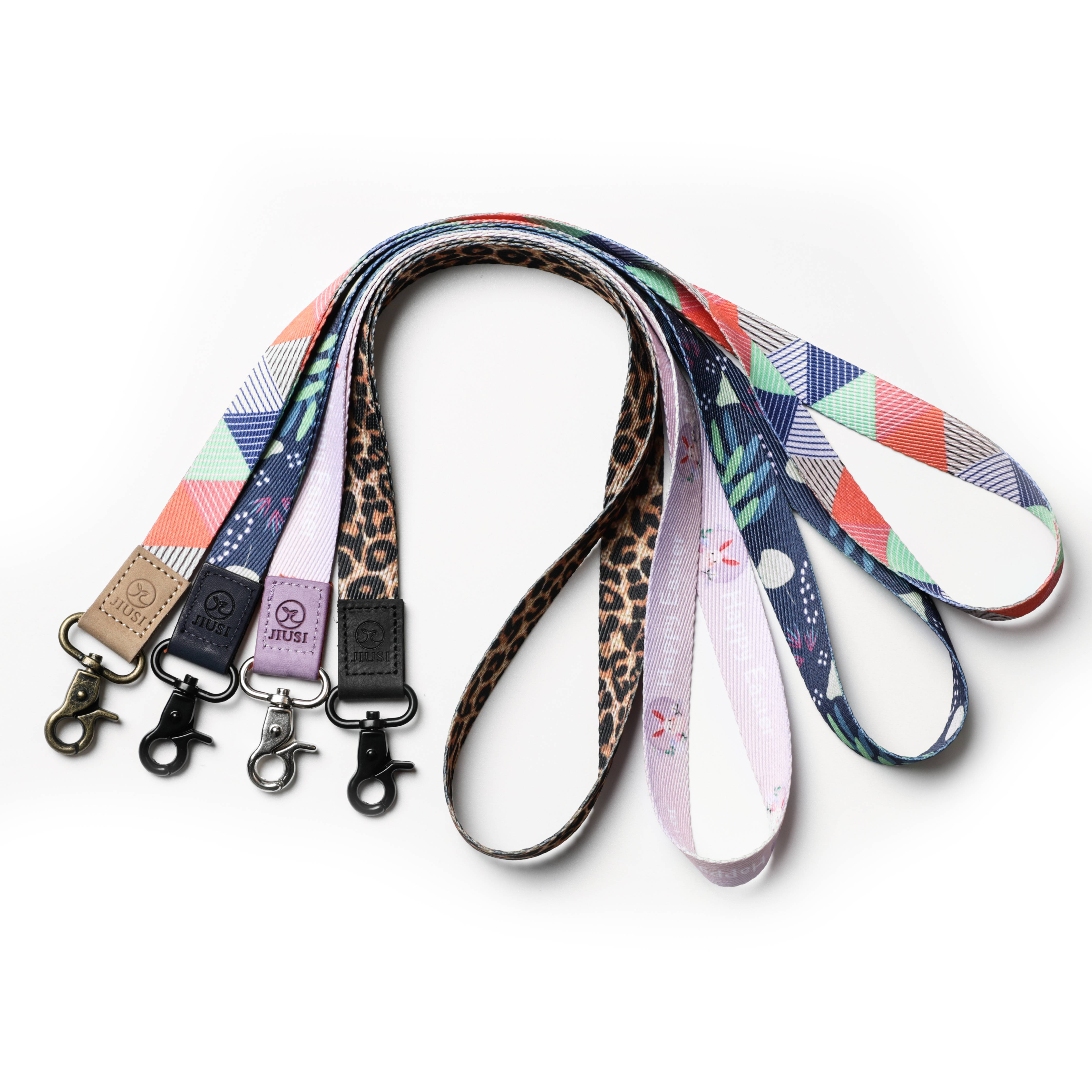 Sample Support Customized  Logo Printed High Quality  Comfortable Soft Neck Strap PU Label Mobile Phone Lanyard