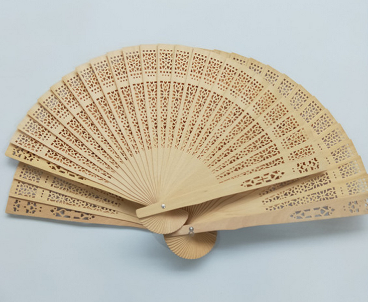 Hand Fans Folding Vintage Fragrant Wood Carved Hand Held Chinese Fan Wedding Favors And Gifts Ventilador De Mano