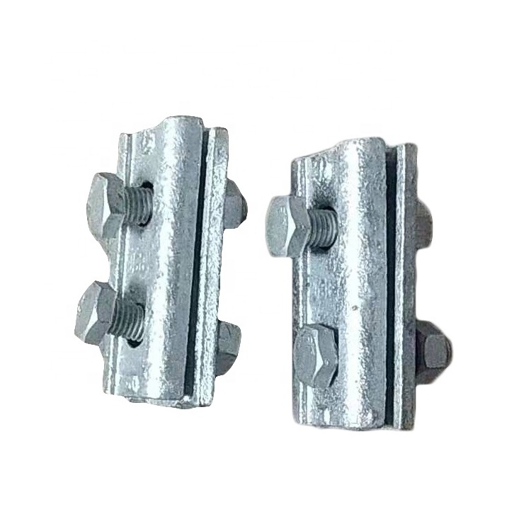 High Quality Hot Dip Galvanized transmission line hardware 3 Bolt Type Cable Suspension pole Clamp Guy clamp