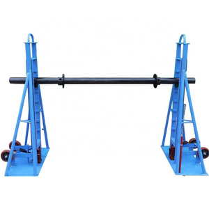 Safety Heavy Load Cable Drum Jack Hydraulic Stringing Equipment Grounding Cable Reel Stand