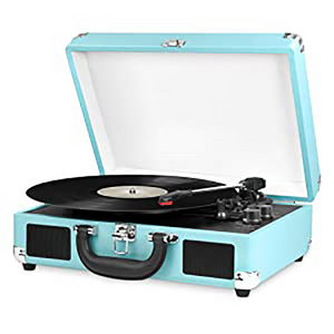 Nisoul Hot Sale Portable handle three speed  turntable USB SD recoding vinyl record player