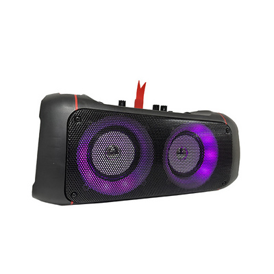 Cheap price karaoke speaker tws super bass woofer bt 5.0 led 8 inch partybox speaker trolley home theater sound system speaker