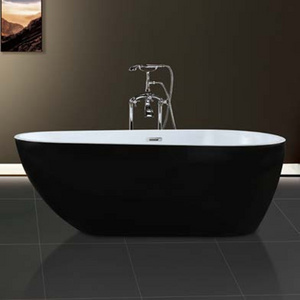 NIngjie bathroom acrylic soaking    bathroom  freestanding black  bathtubs