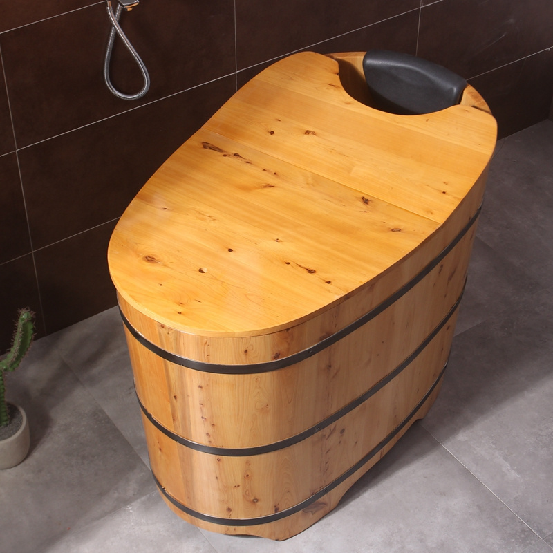 Foshan Ningjie wooden bathtub freestanding cedar wood bathtub