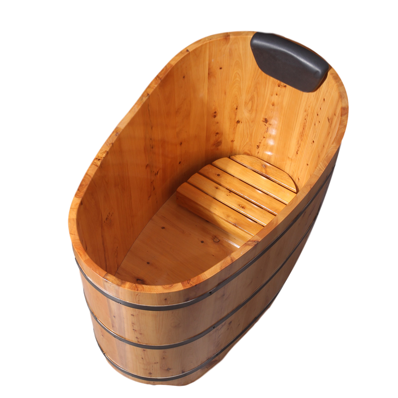 Foshan Ningjie wooden bathtub freestanding cedar wood bathtub