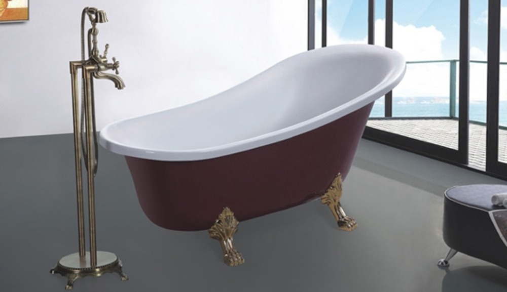 Hot sale common european style free standing bath tubs soaking bathtub with leg