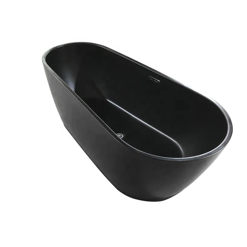 NIngjie bathroom acrylic soaking    bathroom  freestanding black  bathtubs