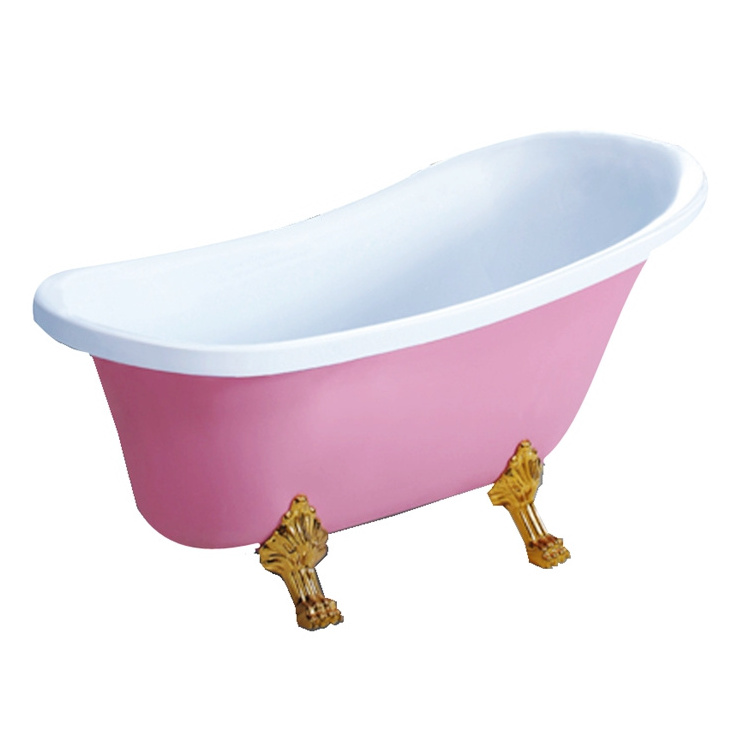 Hot sale common european style free standing bath tubs soaking bathtub with leg