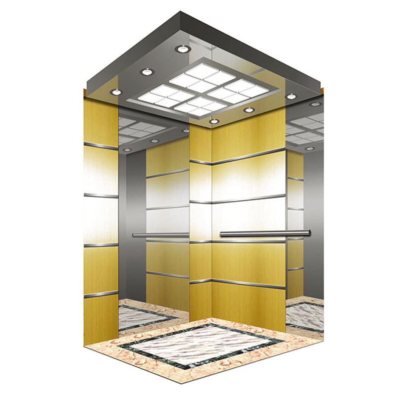 China Manufacturer 8 People Commercial Lift Passenger Etching Elevator Cabin price