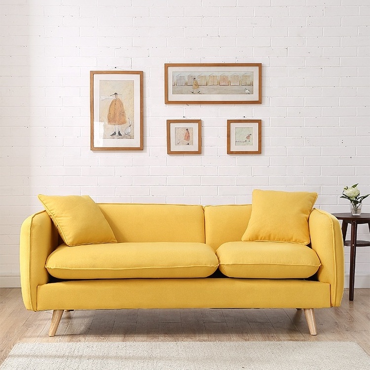 Korean Style Small Size Sofa Set Soft Fabric Sofas Sectional for Flat