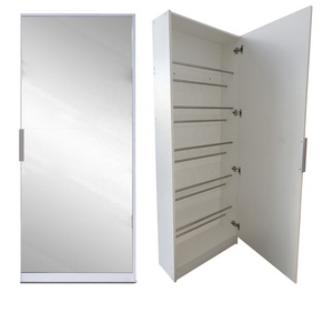 NOVA Wall Mounted Modern Mirrored Shoe Cabinet Shoe Rack Storage Cabinet With Full Length Mirror