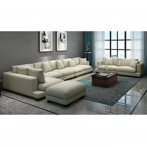 NOVA Living Room Couch Sofa 21BSSC006 White Fabric Sofa Cover Sofa Set Furniture Sectional Couch