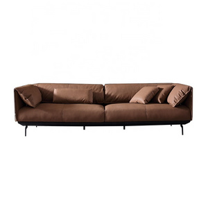 Living Room Sofa Leather  Sofa Home Use Couch I Shape Sofa Set