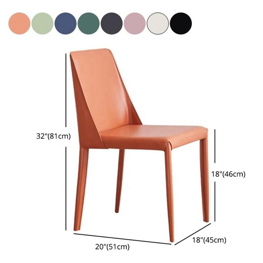 NOVA Luxury Modern Waterproof Leather Upholstered Dining Chair Set Hotel Outdoor Furniture Scandinavian Chairs