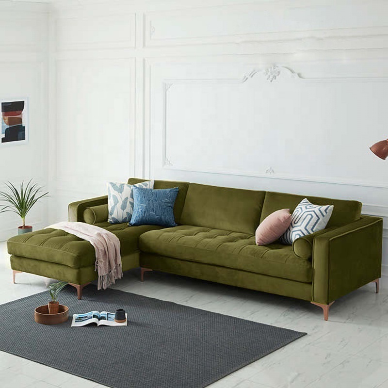 Customize Modern Sofa 21DGSBD026 Living Room L Shaped Sofa Living Room Furniture Fabric Sofa