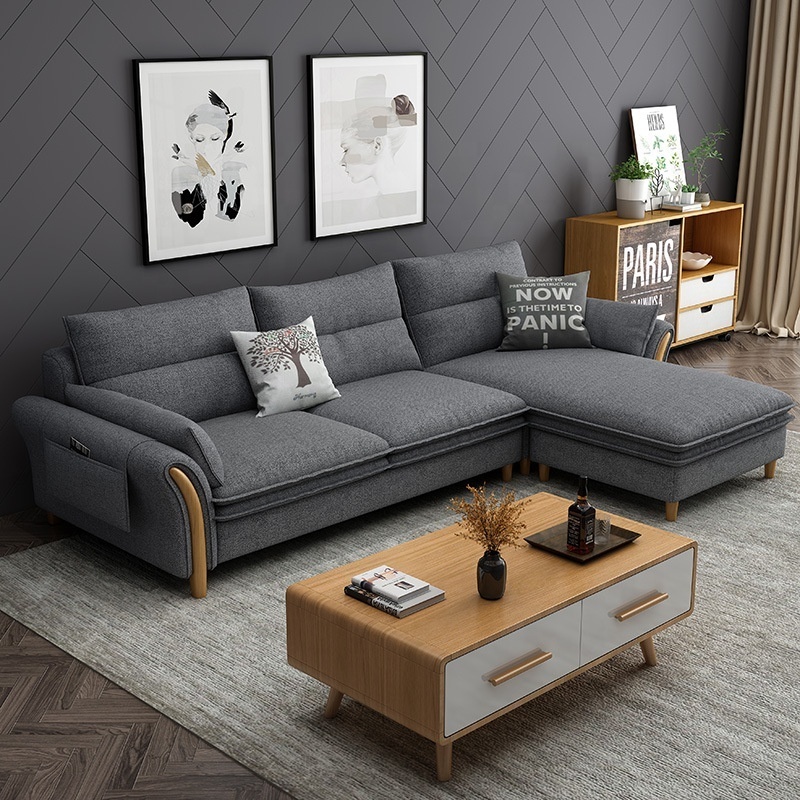 NOVA Hot Sale Furniture L-shaped Fabric Modern Sofa Living Room Furniture Sofa Set Furniture couch