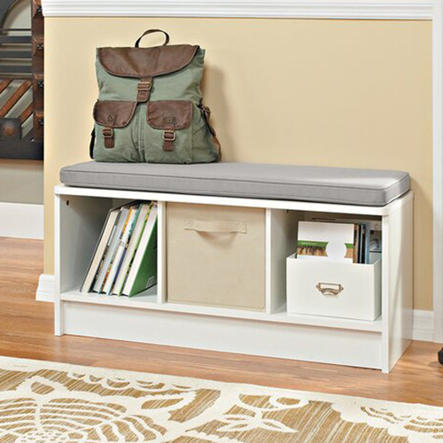 NOVA 21WF002 Home Living Room Entrance Shoe Storage Cabinet Open Bench With Wooden Cushion Shoe Cabinet Furniture