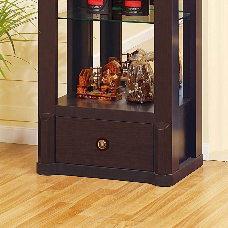 NOVA Modern Nordic Restaurant Curio Luxury Dining Side Cabinet Display Cabinet Glass Wine Cabinet With Storage Drawer