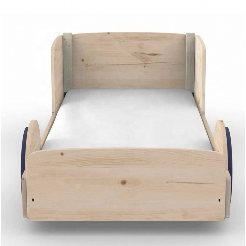 2110JMAD014 Wooden Car Shaped Kids Bed New Design Children Bedroom Single Floor Bed Montessori Wood Frame Kids Toddler Bed