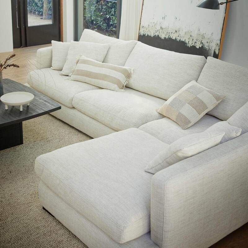 NOVA Living Room Couch Sofa 21BSSC006 White Fabric Sofa Cover Sofa Set Furniture Sectional Couch