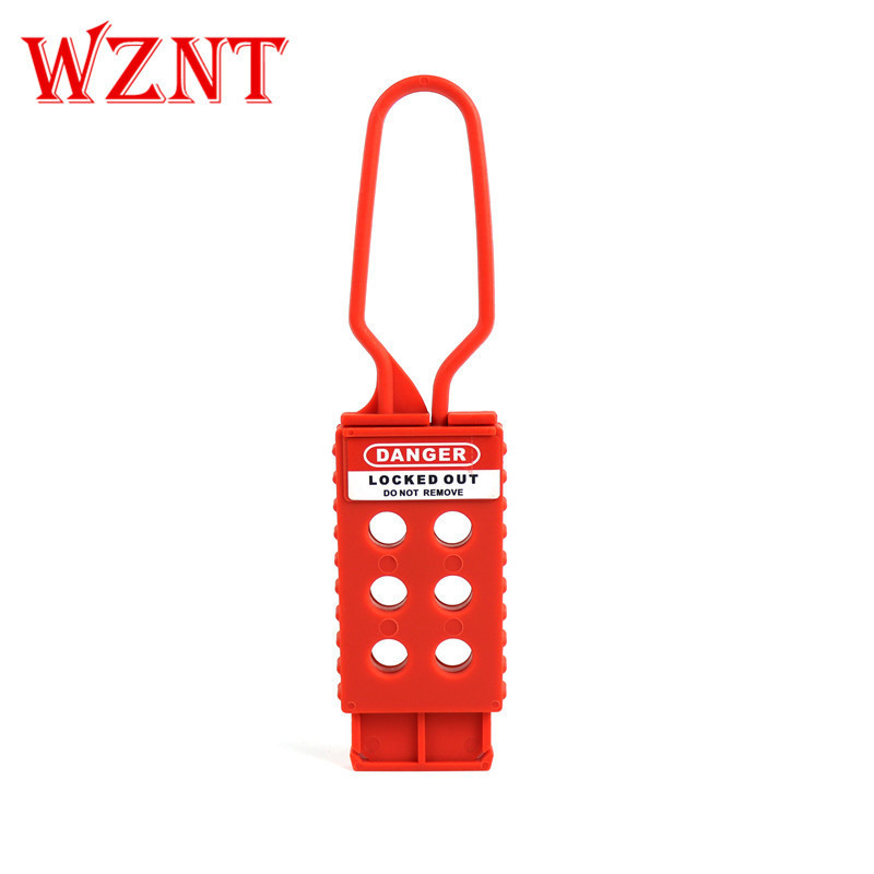 NT-NH01 OEM Orange color 6 hole Non-Conductive Nylon Plastic Safety Lockout Hasp