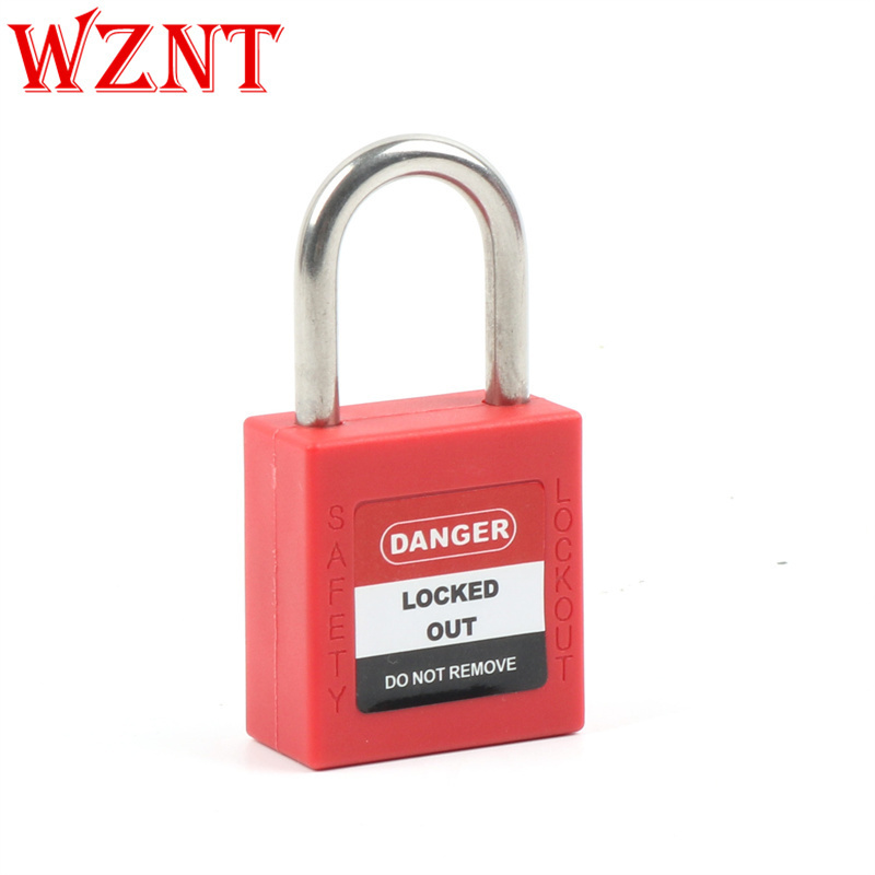 4mm 25mm Red Stainless steel copper cylinder Mini Padlock Safety Lockout Padlock