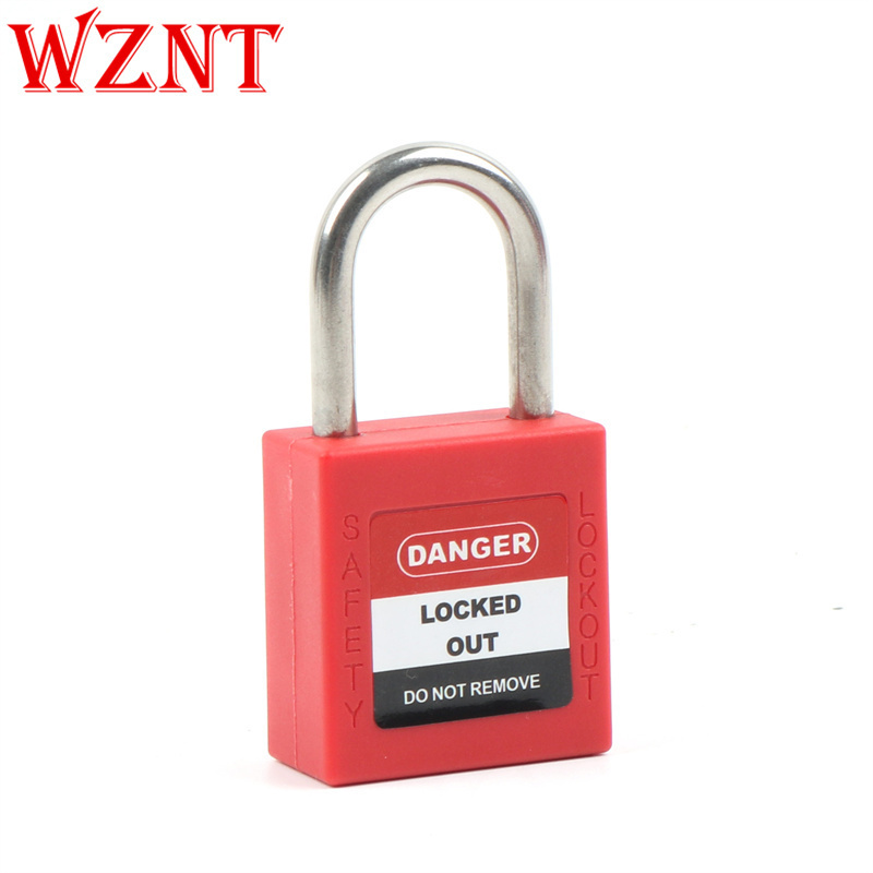 4mm 25mm Red Stainless steel copper cylinder Mini Padlock Safety Lockout Padlock