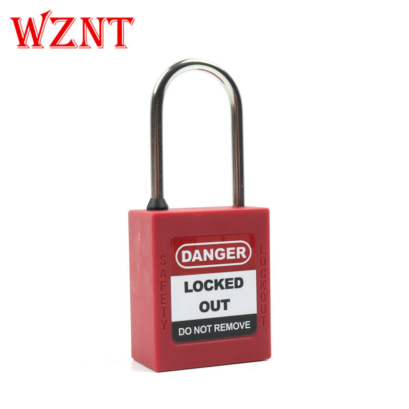 4mm  38mm Thin Stainless Steel Shackle Keyed Different Safety Lockout Padlock With Master Key