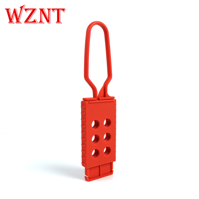 NT-NH01 OEM Orange color 6 hole Non-Conductive Nylon Plastic Safety Lockout Hasp