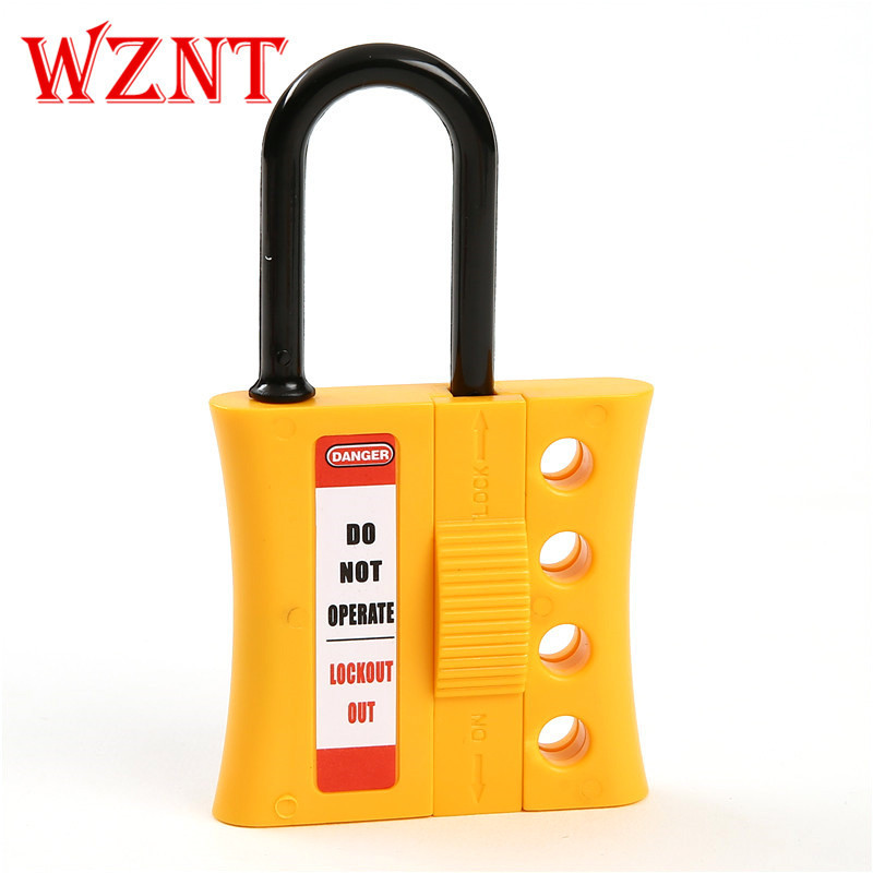 NT-NH04 NT-NH05  YELLOW 4 holes Durable Plastic Nylon Key Locking Hasp safety lockout hasp