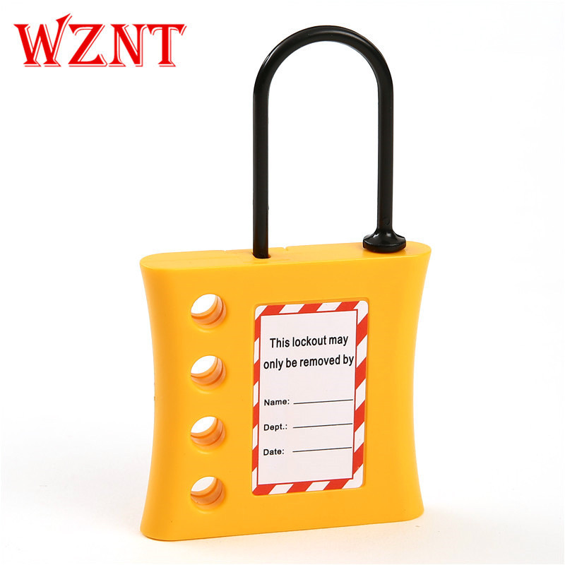 NT-NH04 NT-NH05  YELLOW 4 holes Durable Plastic Nylon Key Locking Hasp safety lockout hasp