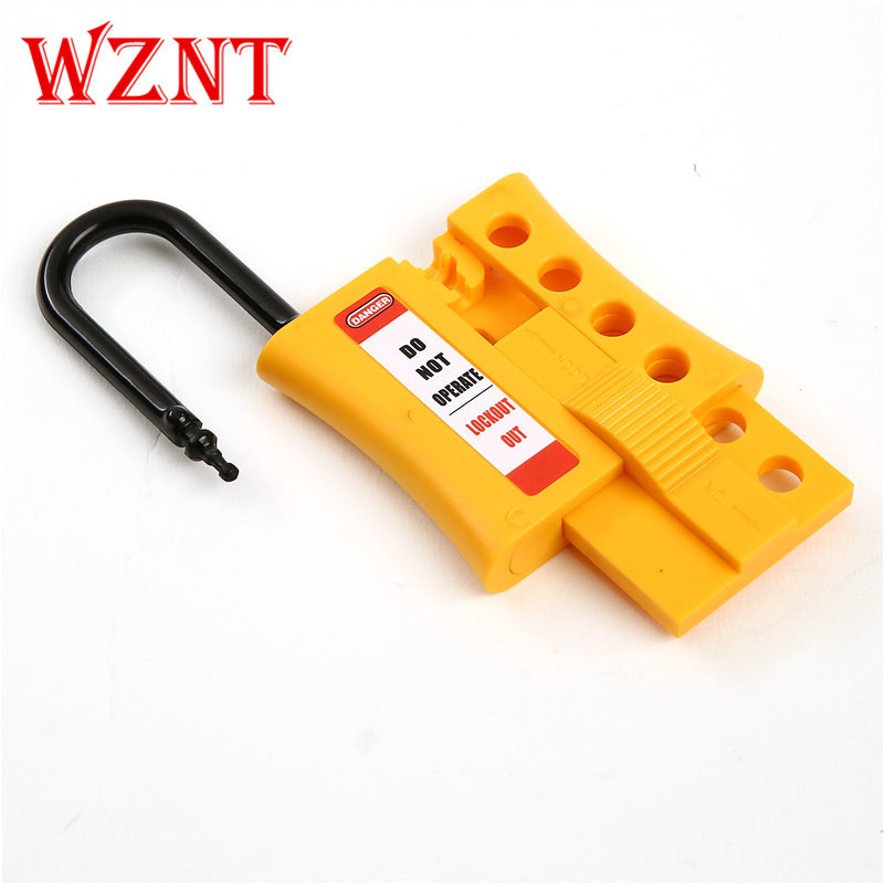 NT-NH04 NT-NH05  YELLOW 4 holes Durable Plastic Nylon Key Locking Hasp safety lockout hasp