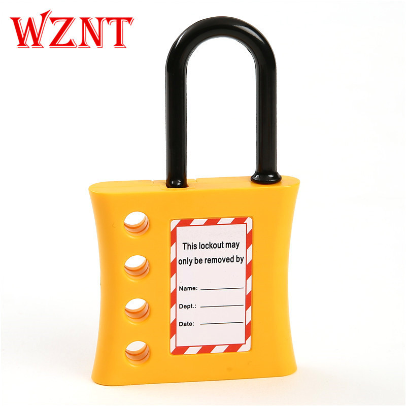 NT-NH04 NT-NH05  YELLOW 4 holes Durable Plastic Nylon Key Locking Hasp safety lockout hasp