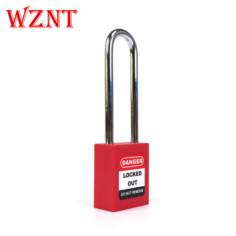 NT-76S 76MM Red Chormeplated Steel Shackle Industrial Safety Lock Out Tag Out Padlock