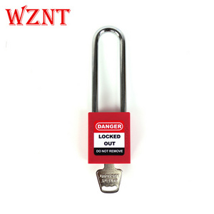 NT-76S 76MM Red Chormeplated Steel Shackle Industrial Safety Lock Out Tag Out Padlock