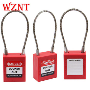 NT-PC175 Wire Locks,Long Cable Shackle Top Security Safety lockout color padlock