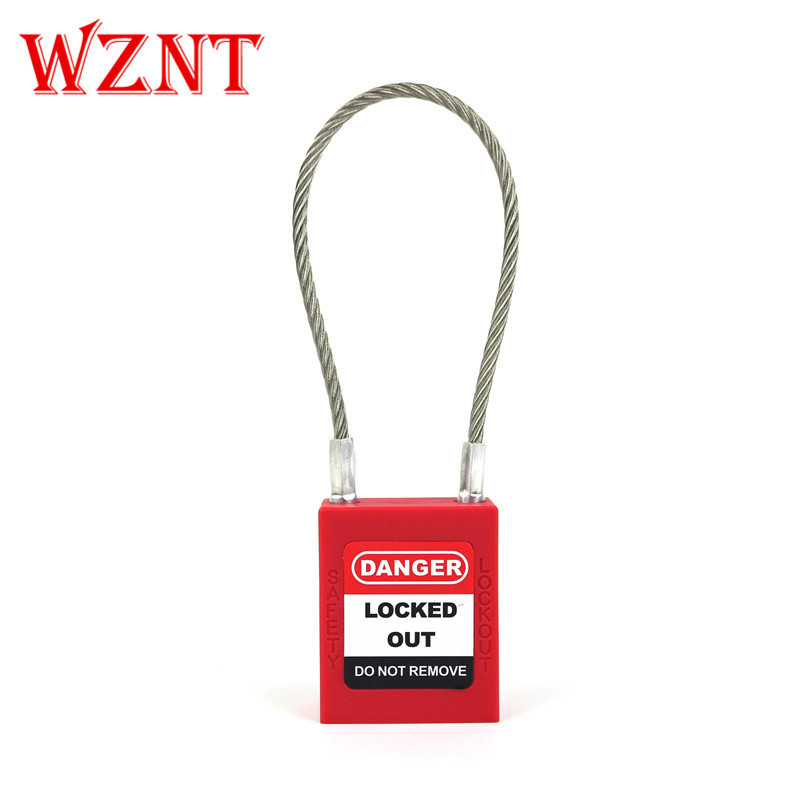 NT-PC175 Wire Locks,Long Cable Shackle Top Security Safety lockout color padlock