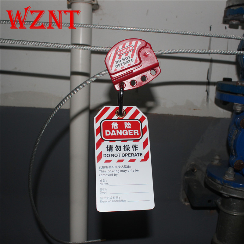 NTC01-6 6mm 2M RED OEM Adjustable cable lockout tagout valve lock devices