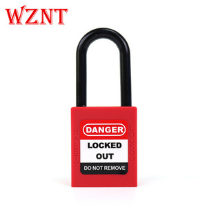 38mm OEM Cheap Plastic Shackle Keyed alike Safety Lockout Padlock With Master Key