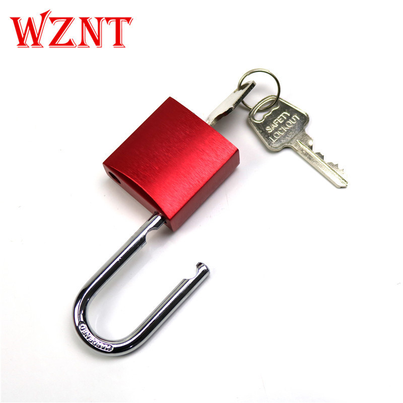 38mm 76mm OEM Color Anodized Solid aluminum lockout padlock red