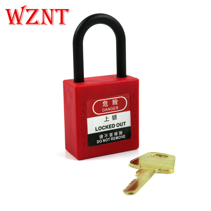 4mm 25mm Red Non Conductive copper cylinder Mini Padlock Safety Padlock