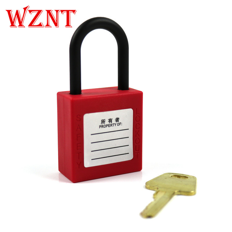 4mm 25mm Red Non Conductive copper cylinder Mini Padlock Safety Padlock