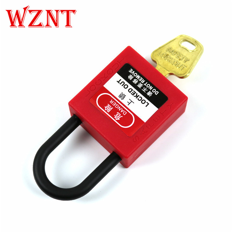 4mm 25mm Red Non Conductive copper cylinder Mini Padlock Safety Padlock