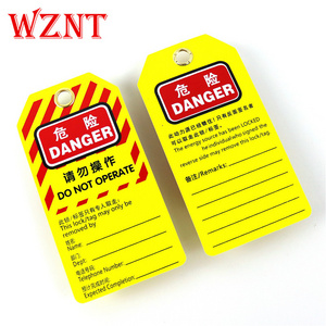 NT-T02Z Yellow OEM Do not operate Loto Safety Lockout Tags Osha Safety Warning Sign Lock Out Tag Out Signs