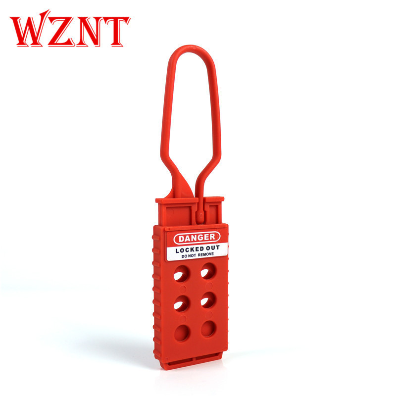 NT-NH01 OEM Orange color 6 hole Non-Conductive Nylon Plastic Safety Lockout Hasp